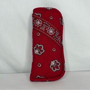 Retired Vera Bradley Soft Slip-In Eyeglass Case- Red Bandanna Pattern